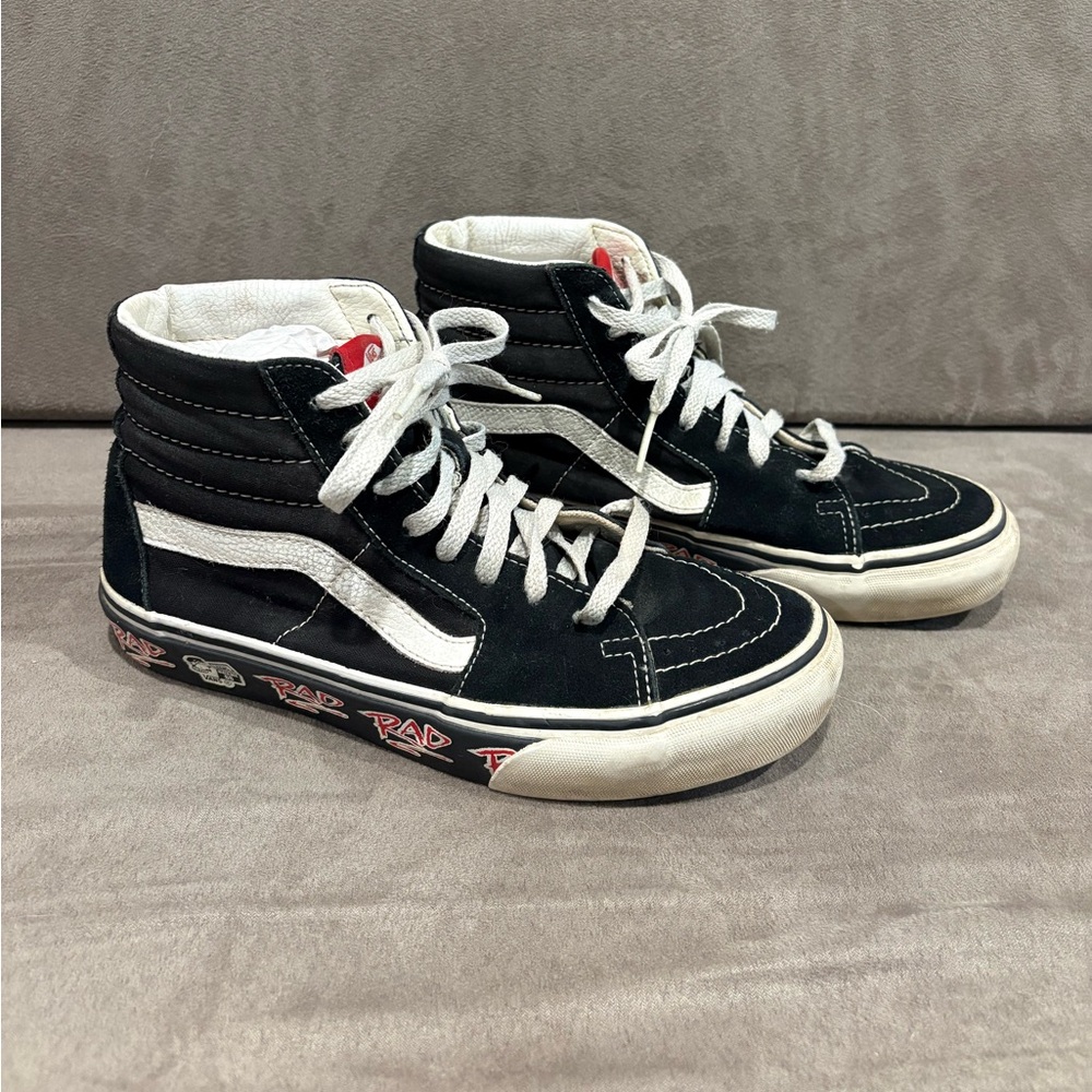 Vans Sk8-Hi Rad Pack High Sneakers Black White Mens 7 Women’s‎ 8.5